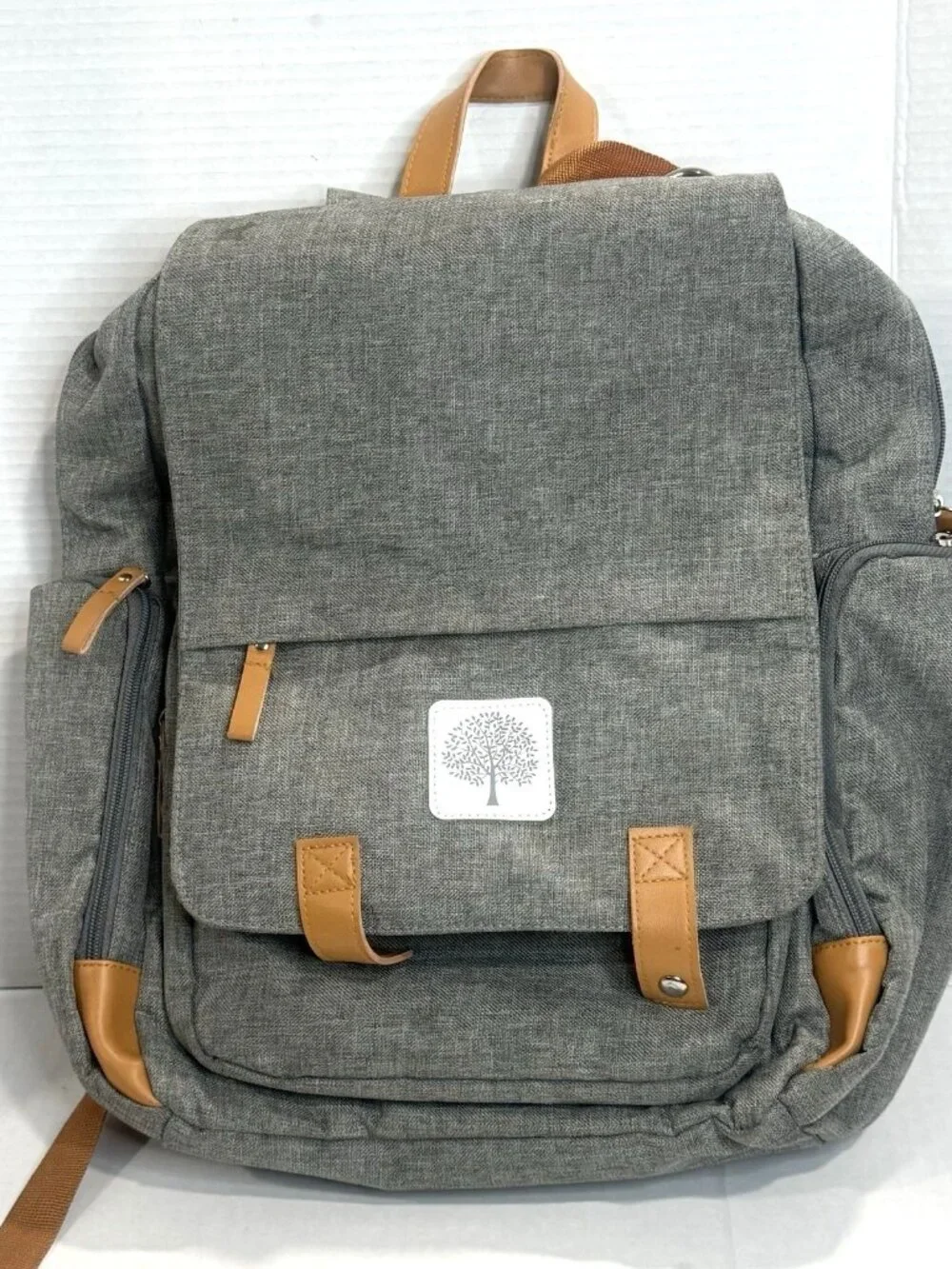 Parker Baby Co Gray Diaper Bag Backpack Insulated Pockets Unisex Baby Travel